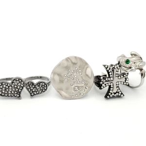 Stainless steel 4 items lot fashion rings